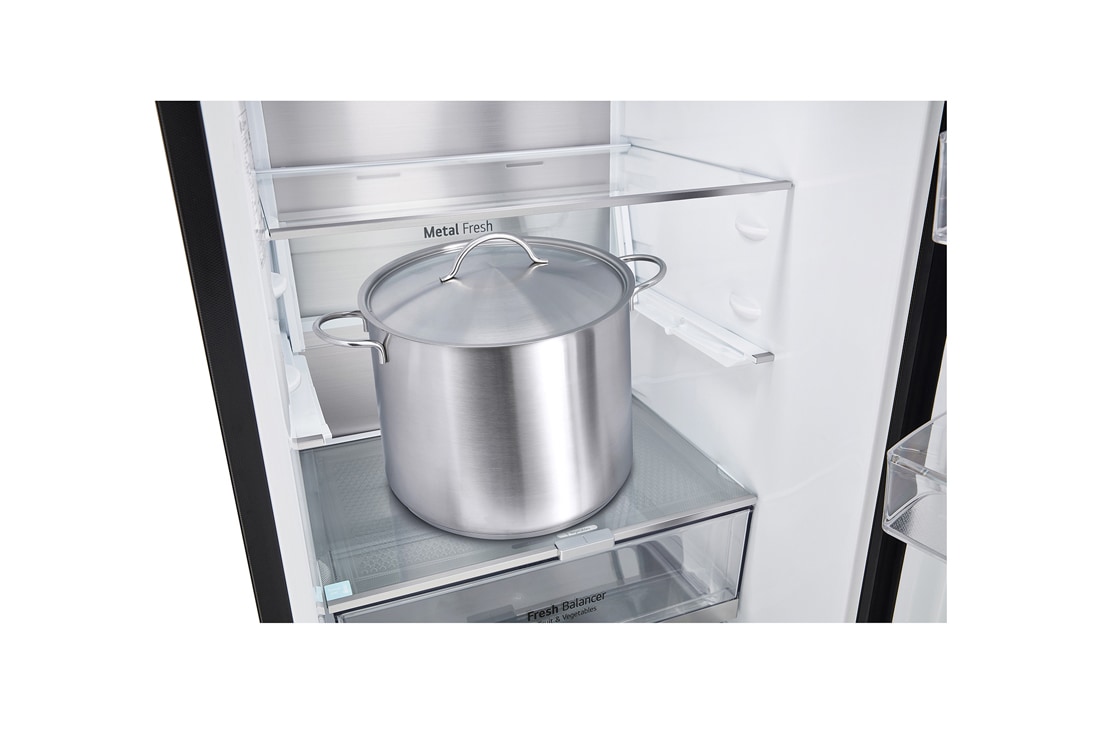 LG Objet Collection 奂然™ 系列 344L 自由嵌入式组合冰箱 两门 可定制面板 玉石白, 细节图5, M342BE17, thumbnail 9