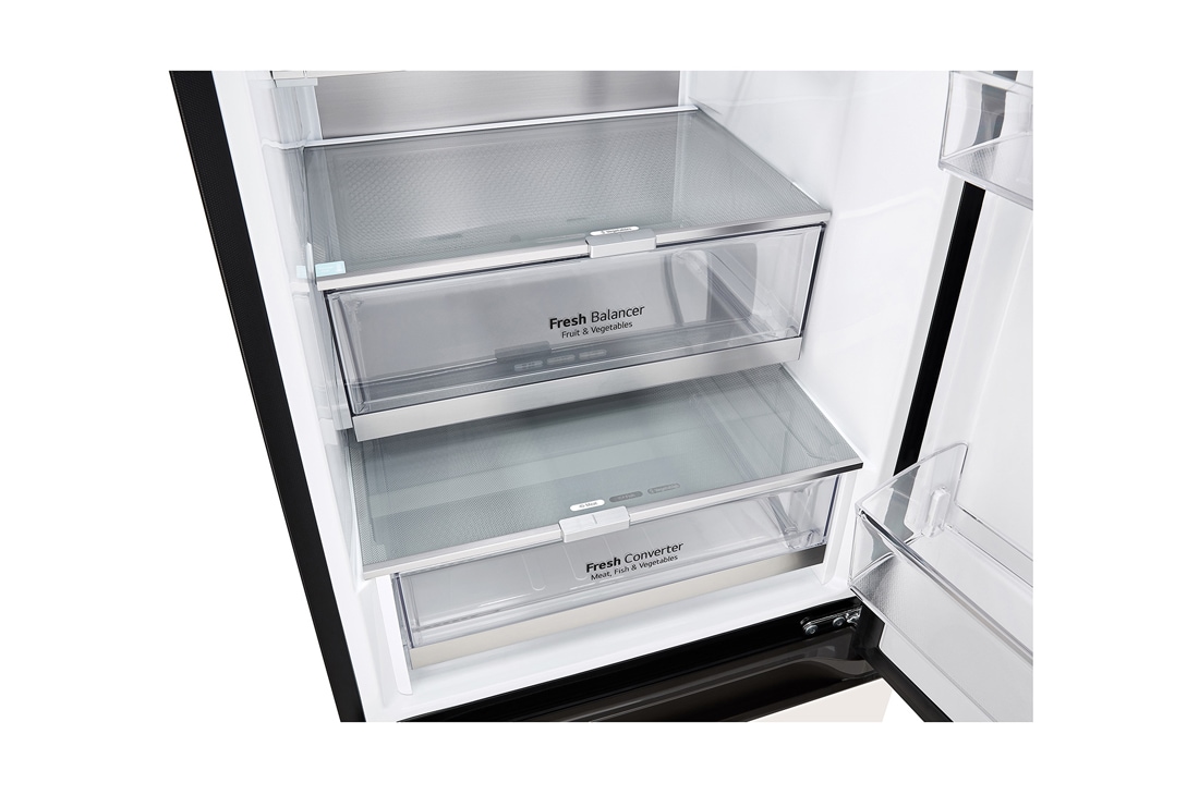 LG Objet Collection 奂然™ 系列 344L 自由嵌入式组合冰箱 两门 可定制面板 玉石白, 细节图6, M342BE17, thumbnail 10