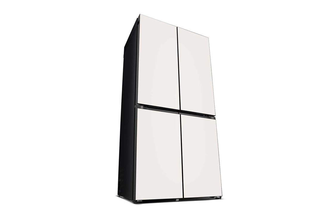 LG Objet Collection 奂然™ 系列 617L 大容量自由嵌入式原装进口冰箱 十字四门 可定制面板 玉石白, 左全开门视图, F622GBB31B, thumbnail 12