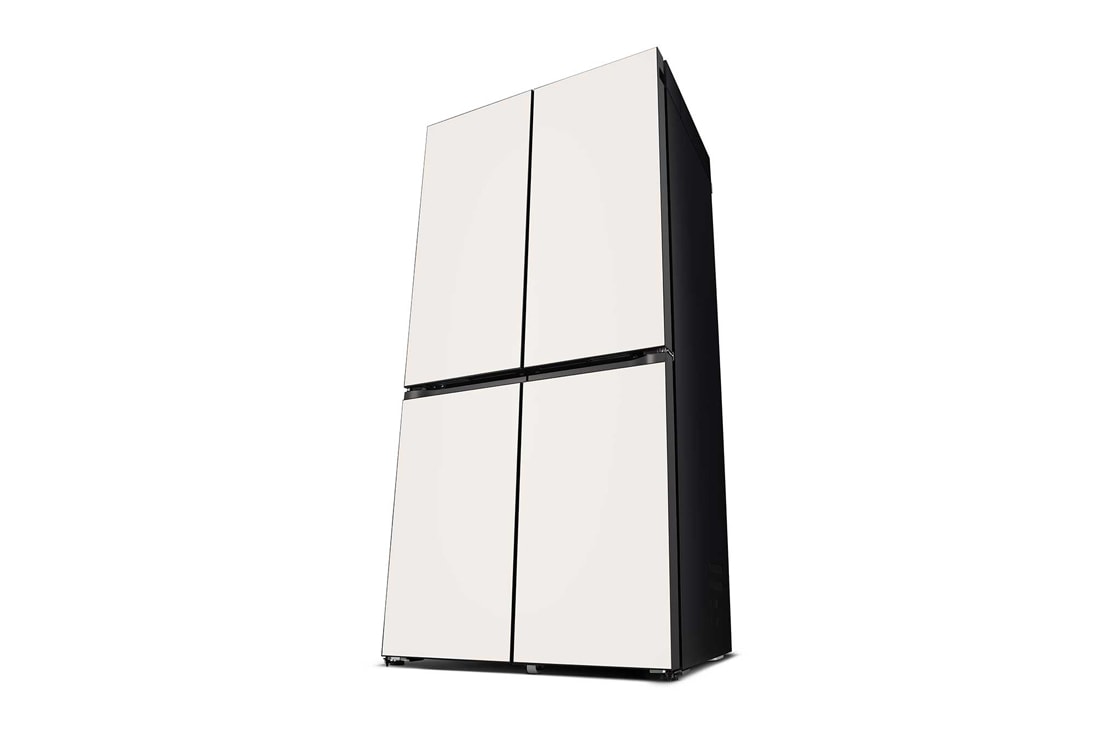 LG Objet Collection 奂然™ 系列 617L 大容量自由嵌入式原装进口冰箱 十字四门 可定制面板 玉石白, 左45度侧视图, F622GBB31B, thumbnail 14