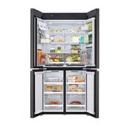 LG Objet Collection 奂然™ 系列 617L 大容量自由嵌入式原装进口冰箱 十字四门 可定制面板 玉石白, 正面全开门视图, F622GBB31B, thumbnail 3