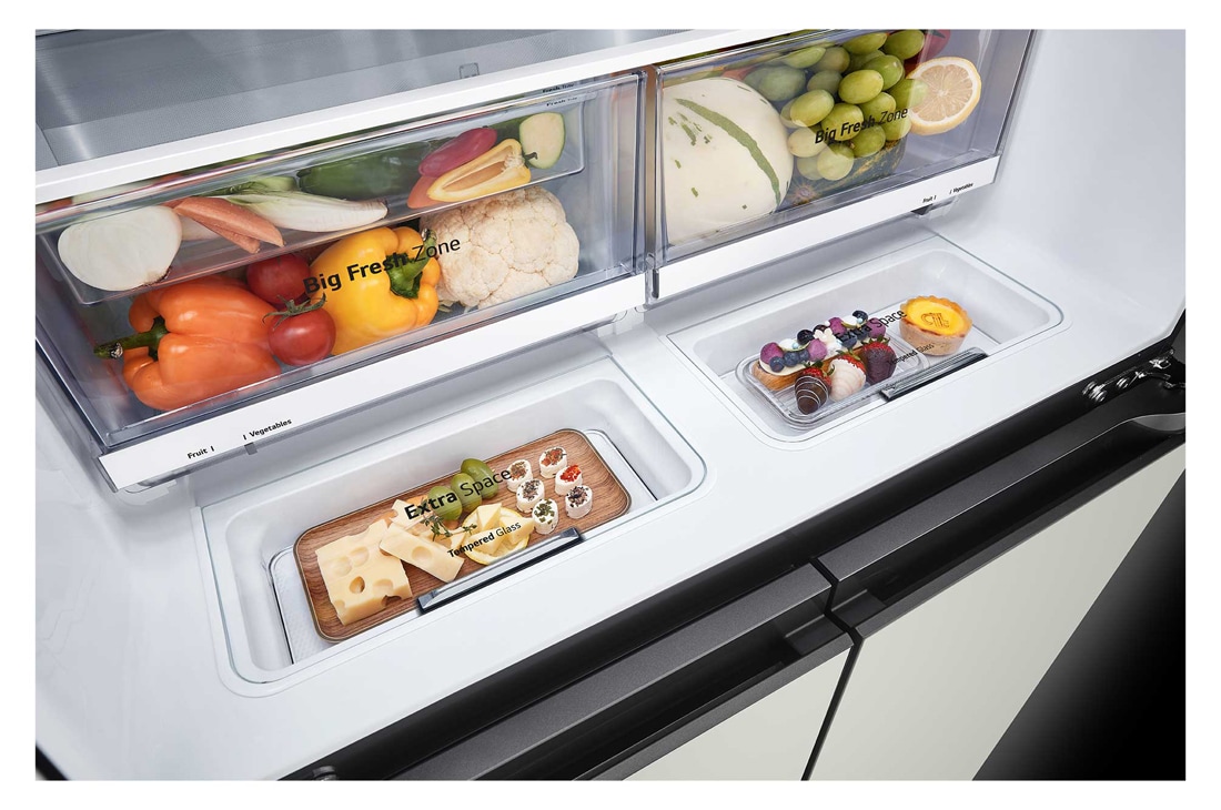 LG Objet Collection 奂然™ 系列 617L 大容量自由嵌入式原装进口冰箱 十字四门 可定制面板 烟灰色, 细节图3, F622MGG31B, thumbnail 6