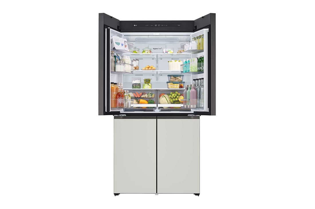 LG Objet Collection 奂然™ 系列 617L 大容量自由嵌入式原装进口冰箱 十字四门 可定制面板 烟灰色, 右侧视图, F622MGG31B, thumbnail 10