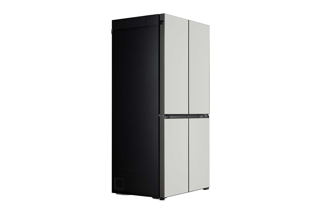 LG Objet Collection 奂然™ 系列 617L 大容量自由嵌入式原装进口冰箱 十字四门 可定制面板 烟灰色, 左全开门侧视图, F622MGG31B, thumbnail 13