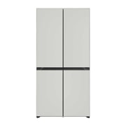 LG Objet Collection 奂然™ 系列 617L 大容量自由嵌入式原装进口冰箱 十字四门 可定制面板 烟灰色, 正面视图, F622MGG31B, thumbnail 1