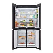 LG Objet Collection 奂然™ 系列 617L 大容量自由嵌入式原装进口冰箱 十字四门 可定制面板 烟灰色, 正面全开门视图, F622MGG31B, thumbnail 3