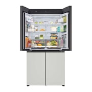 LG Objet Collection 奂然™ 系列 617L 大容量自由嵌入式原装进口冰箱 十字四门 可定制面板 烟灰色, 右侧视图, F622MGG31B, thumbnail 10