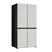 LG Objet Collection 奂然™ 系列 617L 大容量自由嵌入式原装进口冰箱 十字四门 可定制面板 烟灰色, 左侧视图, F622MGG31B, thumbnail 11
