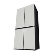 LG Objet Collection 奂然™ 系列 617L 大容量自由嵌入式原装进口冰箱 十字四门 可定制面板 烟灰色, 左45度侧视图, F622MGG31B, thumbnail 14