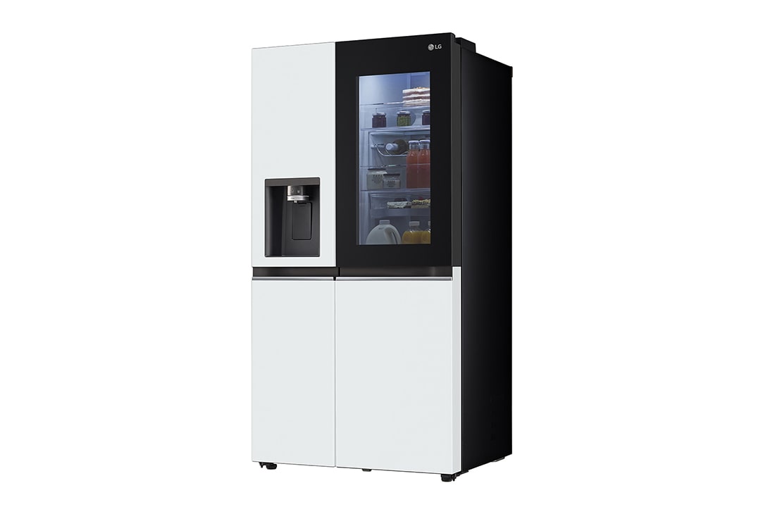 LG 635L 敲一敲自动制冰冰箱 对开门 莹润白, Side, S653MWW87D, thumbnail 16