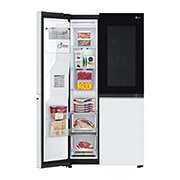 LG 635L 敲一敲自动制冰冰箱 对开门 莹润白, FrontRightOpen, S653MWW87D, thumbnail 6