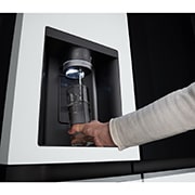 LG 635L 敲一敲自动制冰冰箱 对开门 莹润白, Dispenser1, S653MWW87D, thumbnail 9