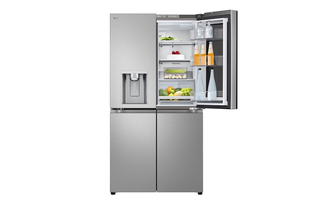LG 冰趣系列 638L 敲一敲双制冰机冰箱 十字四门 星河银, FrontOpen, F664MPY88D, thumbnail 2