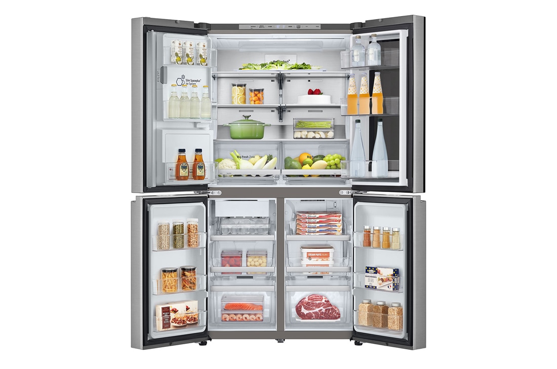 LG 冰趣系列 638L 敲一敲双制冰机冰箱 十字四门 星河银, Front Open revised, F664MPY88D, thumbnail 4