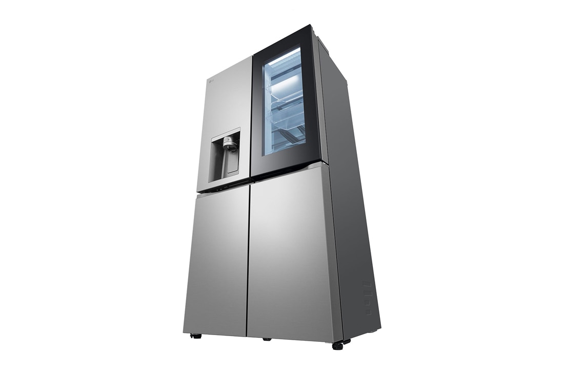 LG 冰趣系列 638L 敲一敲双制冰机冰箱 十字四门 星河银, vertical view, F664MPY88D, thumbnail 12