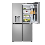 LG 冰趣系列 638L 敲一敲双制冰机冰箱 十字四门 星河银, FrontOpen, F664MPY88D, thumbnail 2