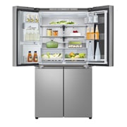 LG 冰趣系列 638L 敲一敲双制冰机冰箱 十字四门 星河银, Front Open revised, F664MPY88D, thumbnail 3