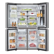 LG 冰趣系列 638L 敲一敲双制冰机冰箱 十字四门 星河银, Front Open revised, F664MPY88D, thumbnail 4