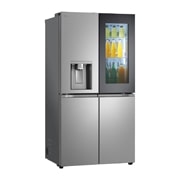 LG 冰趣系列 638L 敲一敲双制冰机冰箱 十字四门 星河银, side view, F664MPY88D, thumbnail 11