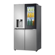 LG 冰趣系列 638L 敲一敲双制冰机冰箱 十字四门 星河银, side view, F664MPY88D, thumbnail 13