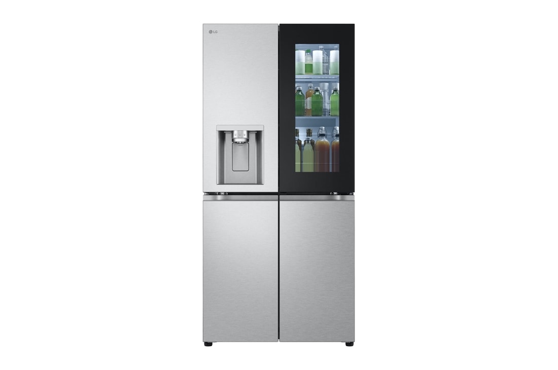 LG 冰趣系列  508L 敲一敲自动制冰冰箱 <br>十字四门  冰沙银, F544MMB95D