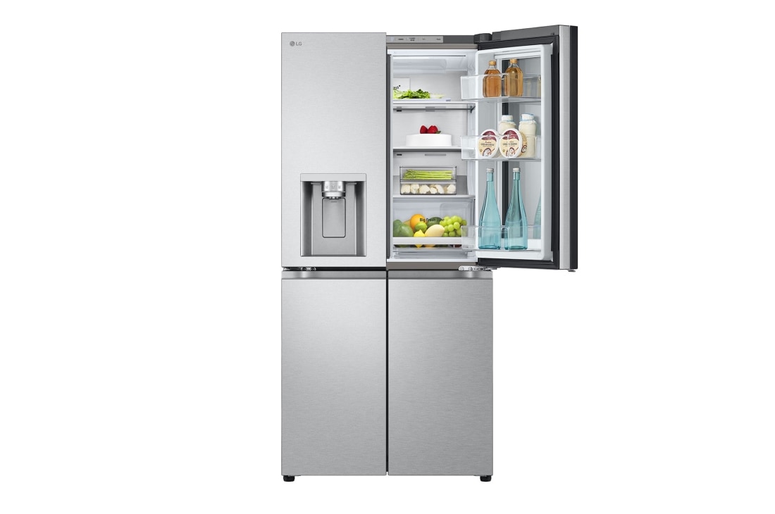 LG 冰趣系列  508L 敲一敲自动制冰冰箱 <br>十字四门  冰沙银, F544MMB95D, thumbnail 3