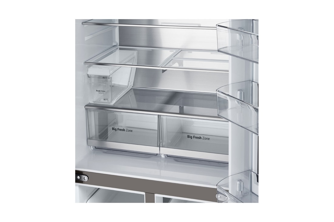 LG 冰趣系列  508L 敲一敲自动制冰冰箱 <br>十字四门  冰沙银, F544MMB95D, thumbnail 6