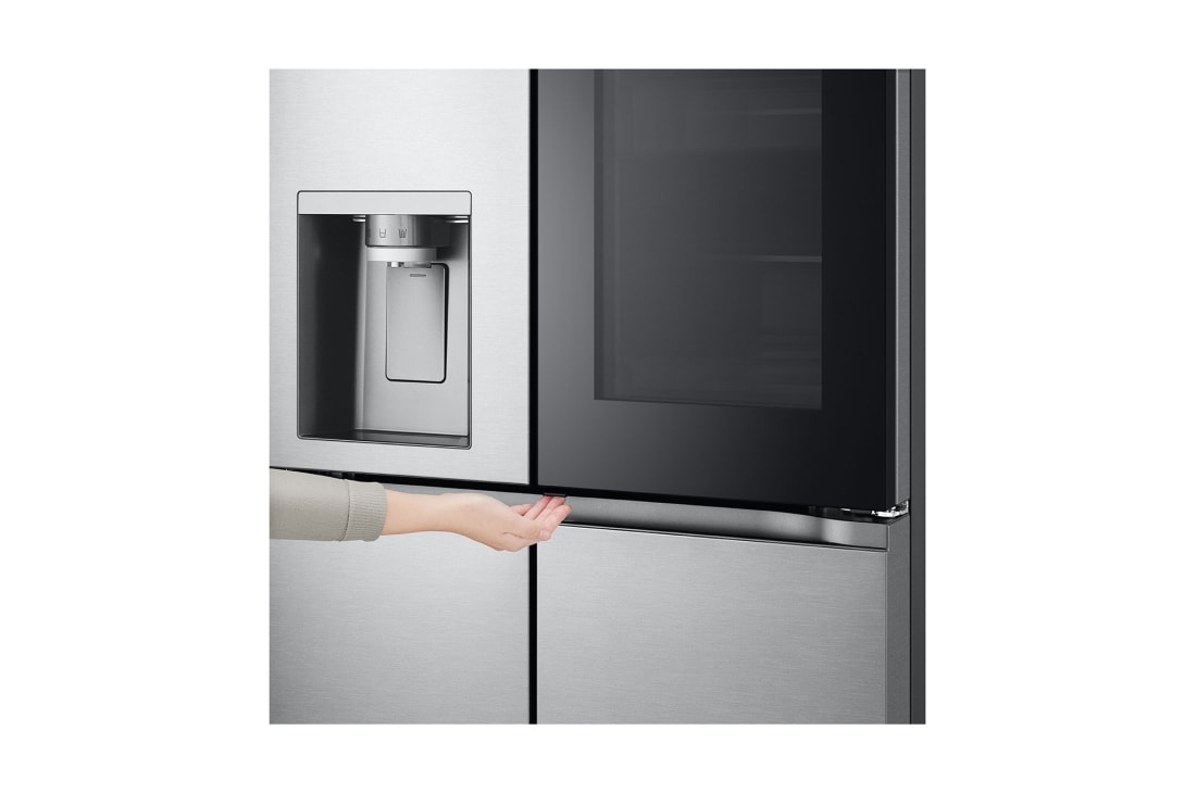 LG 冰趣系列  508L 敲一敲自动制冰冰箱 <br>十字四门  冰沙银, F544MMB95D, thumbnail 8