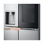 LG 冰趣系列  508L 敲一敲自动制冰冰箱 <br>十字四门  冰沙银, F544MMB95D, thumbnail 8