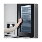 LG 冰趣系列  508L 敲一敲自动制冰冰箱 <br>十字四门  冰沙银, F544MMB95D, thumbnail 9