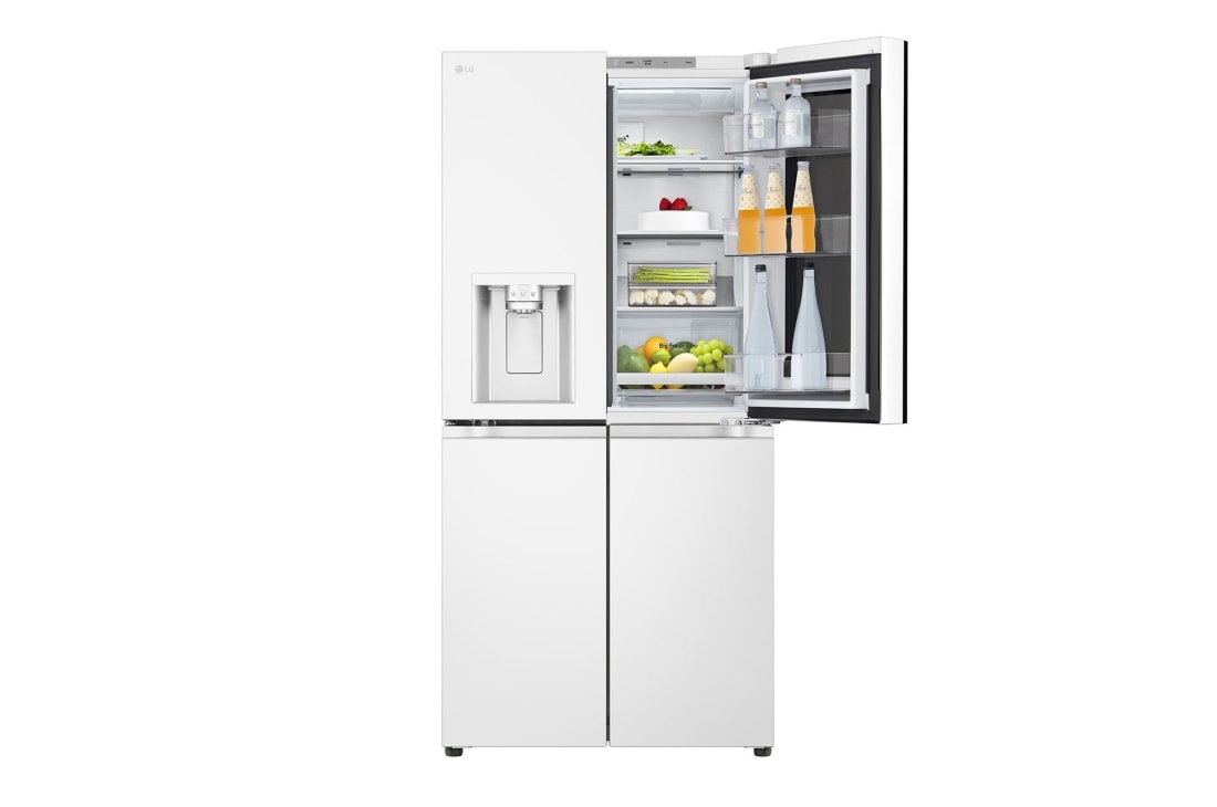 LG 冰趣系列 508L 敲一敲自动制冰冰箱 <br>十字四门  精华白, F544MEH85D, thumbnail 3