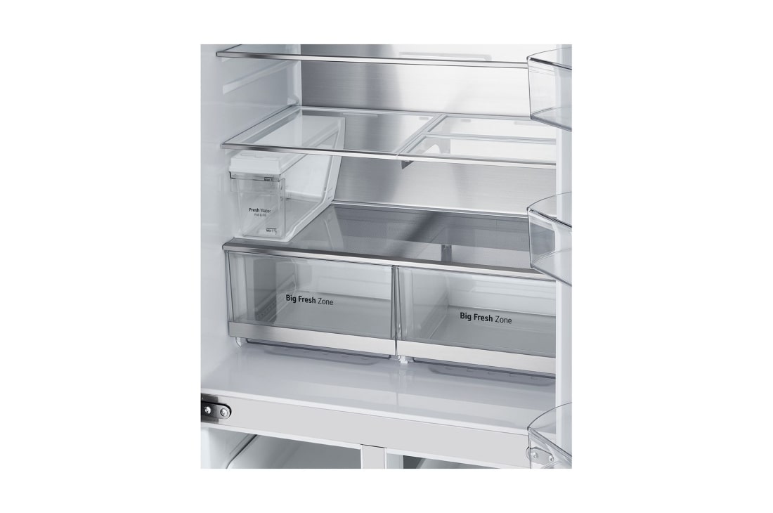 LG 冰趣系列 508L 敲一敲自动制冰冰箱 <br>十字四门  精华白, F544MEH85D, thumbnail 6