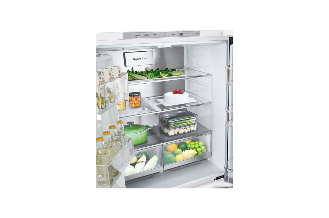 LG 冰趣系列 508L 敲一敲自动制冰冰箱 <br>十字四门  精华白, F544MEH85D, thumbnail 7