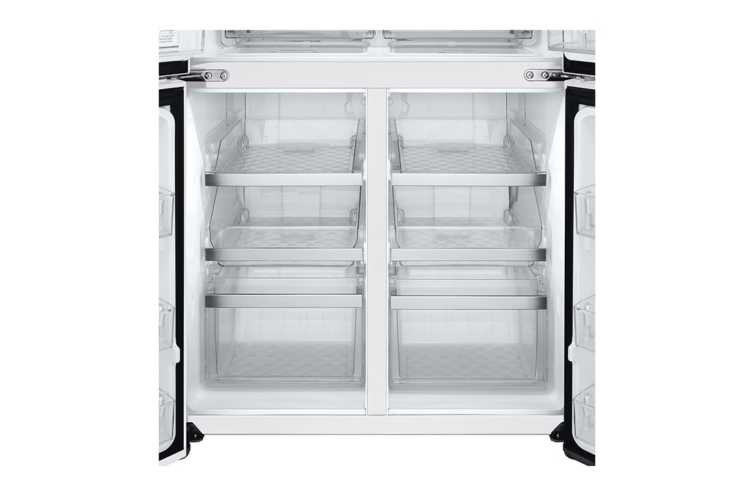 LG 冰趣系列 640L 敲一敲门中门自动制冰 十字四门 精华白, front open view, F664MEH95D, thumbnail 12