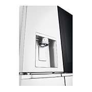 LG 冰趣系列 640L 敲一敲门中门自动制冰 十字四门 精华白, side view, F664MEH95D, thumbnail 13