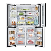 LG 冰趣系列 640L 敲一敲门中门自动制冰 十字四门 精华白, Front Open revised, F664MEH95D, thumbnail 3