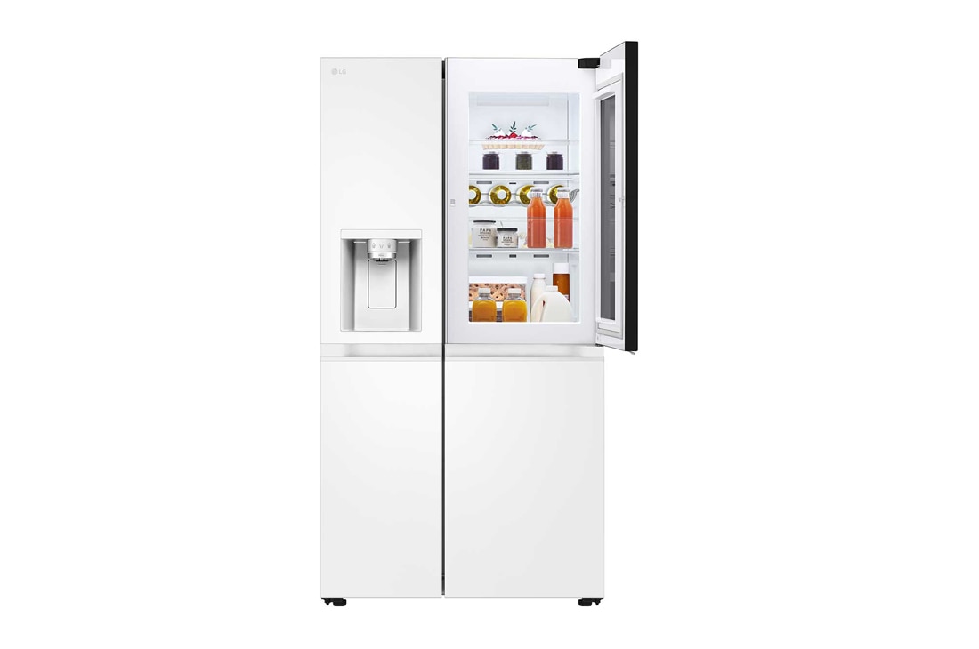 LG 628L 敲一敲制冰 全景透视窗 多维风幕 对开门 大容量冰箱, FrontOpen, S684MEG94A, thumbnail 2