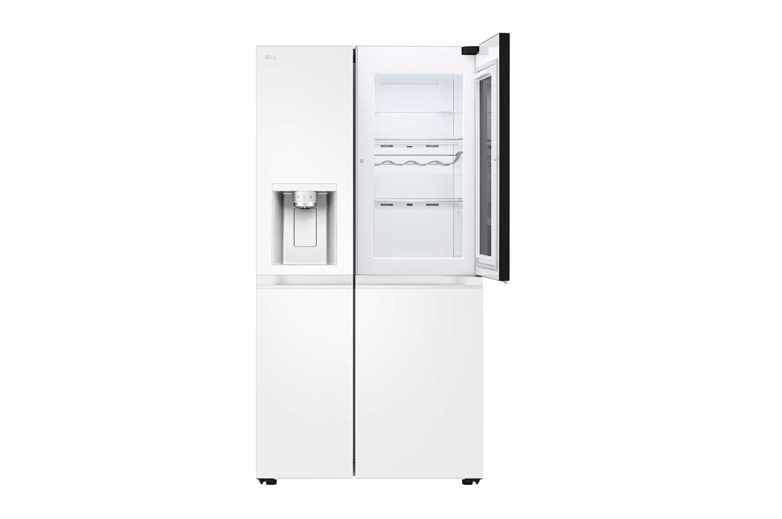 LG 628L 敲一敲制冰 全景透视窗 多维风幕 对开门 大容量冰箱, Front Open revised, S684MEG94A, thumbnail 3