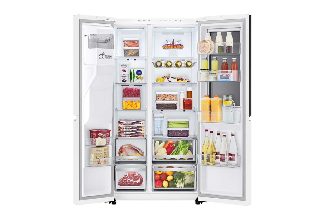 LG 628L 敲一敲制冰 全景透视窗 多维风幕 对开门 大容量冰箱, Front Open revised, S684MEG94A, thumbnail 4