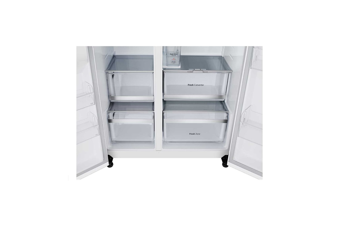 LG 628L 敲一敲制冰 全景透视窗 多维风幕 对开门 大容量冰箱, side view, S684MEG94A, thumbnail 11