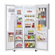 LG 628L 敲一敲制冰 全景透视窗 多维风幕 对开门 大容量冰箱, Front Open revised, S684MEG94A, thumbnail 4