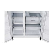 LG 628L 敲一敲制冰 全景透视窗 多维风幕 对开门 大容量冰箱, side view, S684MEG94A, thumbnail 11