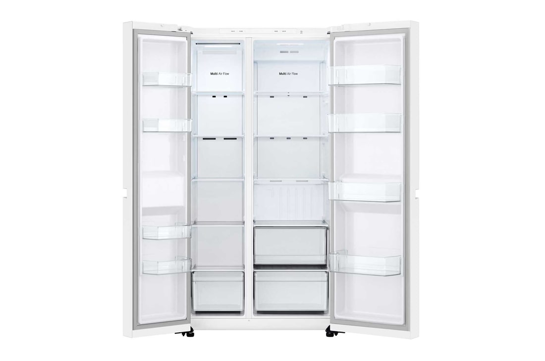 LG 664L 对开门 多维风幕 纯色水光白 美学设计感 大容量冰箱, FrontOpen, S674MEG11D, thumbnail 2