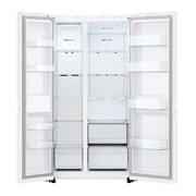 LG 664L 对开门 多维风幕 纯色水光白 美学设计感 大容量冰箱, FrontOpen, S674MEG11D, thumbnail 2