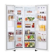 LG 664L 对开门 多维风幕 纯色水光白 美学设计感 大容量冰箱, Front Open revised, S674MEG11D, thumbnail 3