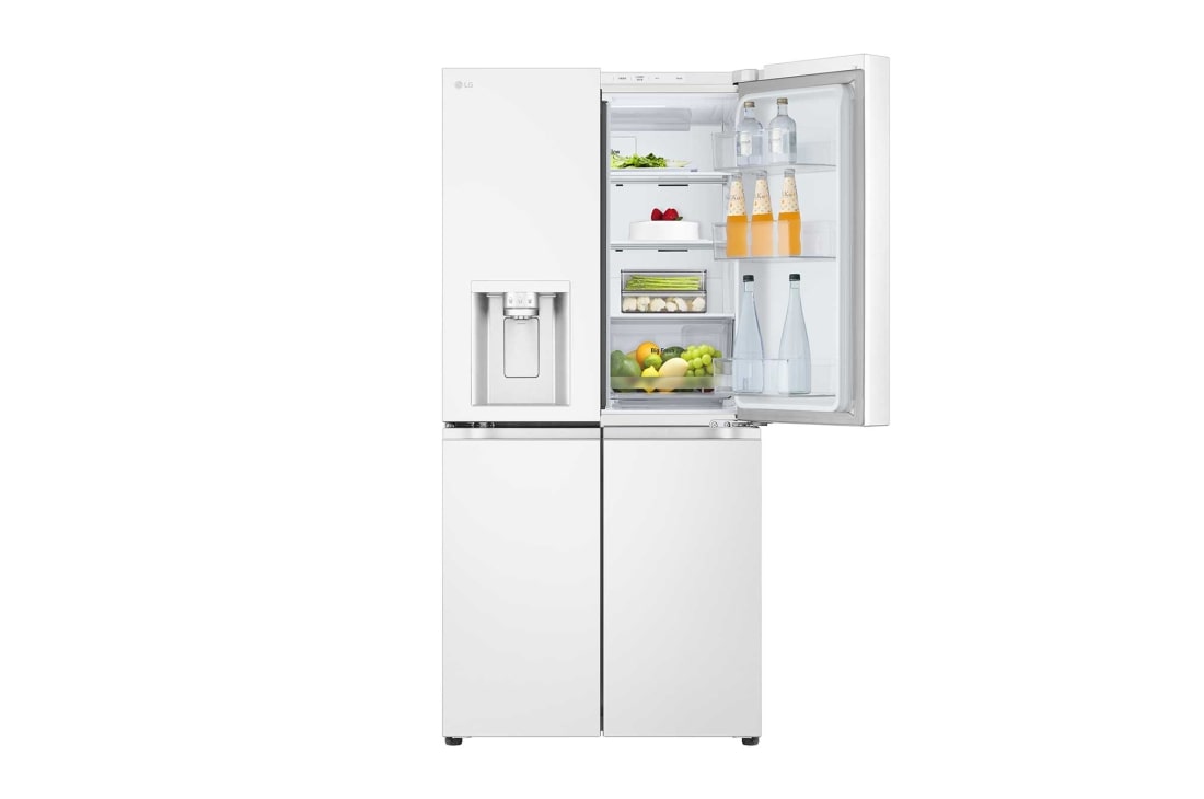 LG 506L 制冰冰箱 十字四门 精华白, FrontTopOpen2_Food, F544MEH62D, thumbnail 4