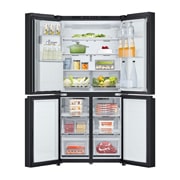 LG 506L 制冰冰箱 十字四门 暮色黑, FrontOpen_Food, F544MEP62D, thumbnail 2