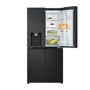 LG 506L 制冰冰箱 十字四门 暮色黑, FrontTopOpen2_Food, F544MEP62D, thumbnail 4