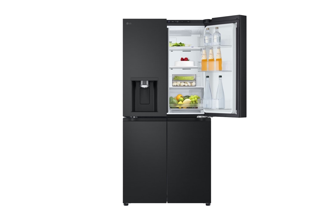 LG 506L 制冰冰箱 十字四门 暮色黑, FrontTopOpen2_Food, F544MEP62D, thumbnail 4