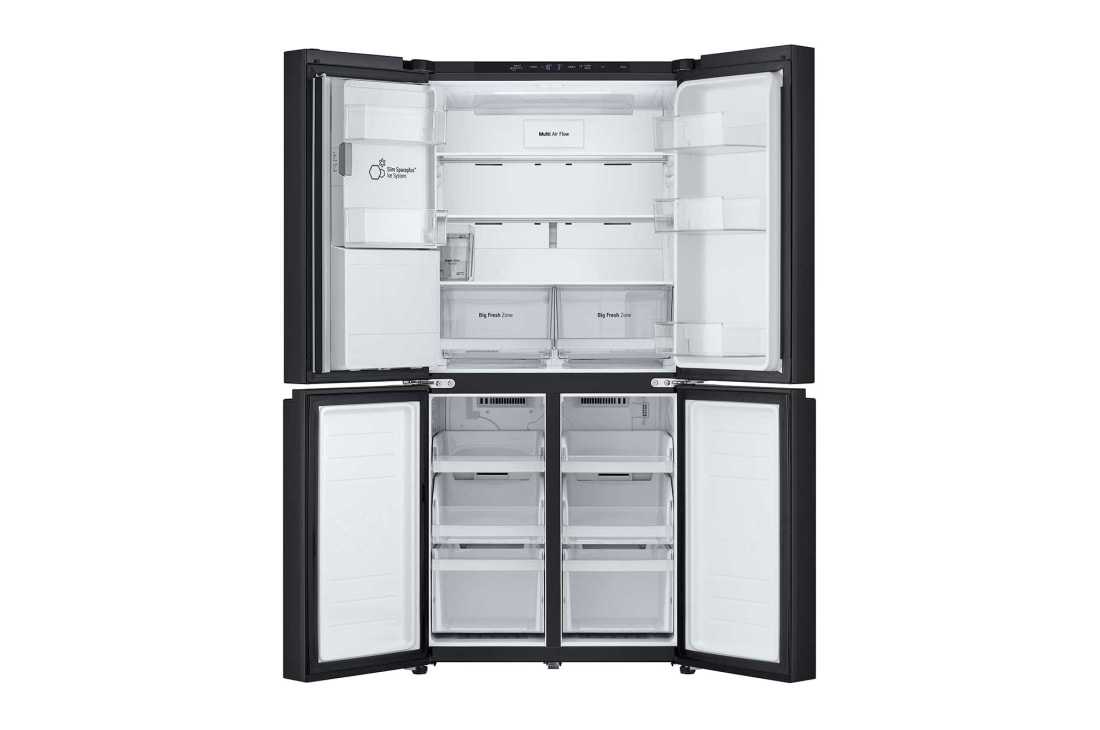 LG 506L 制冰冰箱 十字四门 暮色黑, FrontOpen, F544MEP62D, thumbnail 6